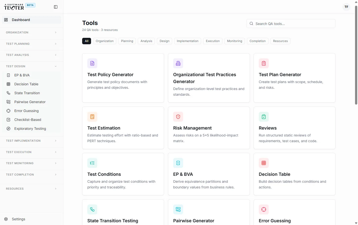 Testing Tools preview